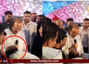 …अन् ठाकरेंचे उमेदवार संजोग वाघेरे पडले अजितदादांच्या पाया; सर्वत्र होतेय चर्चा