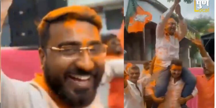 २ तडीपार गुंडांनी चक्क ‘बाप तो बाप रहेगा’, ‘मै हूँ डॉन’ म्हणत पोलीस स्टेनसमोरच केला डान्स; हातात ‘या’ पक्षाचा झेंडा