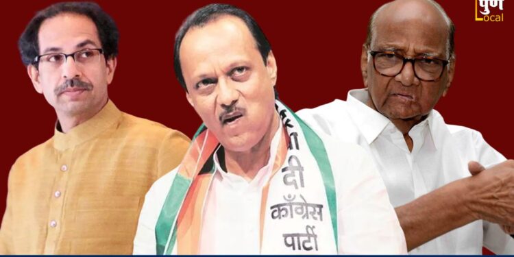 Uddhav Thackeray Ajit Pawar and Sharad Pawar