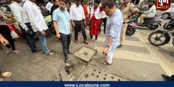पावसाळी जलवाहिन्यांची पाहणी, अपूर्ण सफाई तातडीने पूर्ण करण्याच्या प्रभाग समिती अध्यक्ष राघवेंद्र बाप्पु मानकर यांच्या सूचना